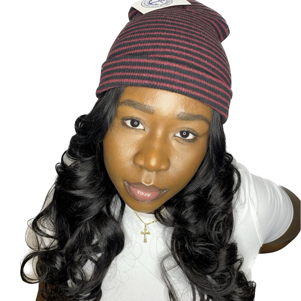 YACHT & SMITH'S Striped Beanie